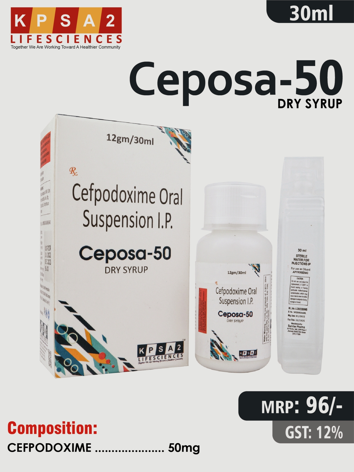 CEPOSA-50 Dry Syrup